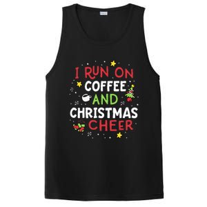 I Run On Coffee And Christmas Cheer Xmas Caffeine PosiCharge Competitor Tank