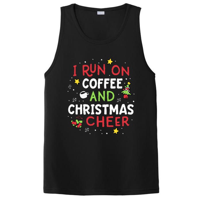 I Run On Coffee And Christmas Cheer Xmas Caffeine PosiCharge Competitor Tank