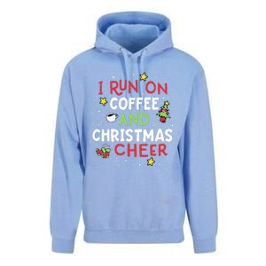 I Run On Coffee And Christmas Cheer Xmas Caffeine Unisex Surf Hoodie