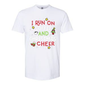 I Run On Coffee And Christmas Cheer Xmas Caffeine Softstyle CVC T-Shirt