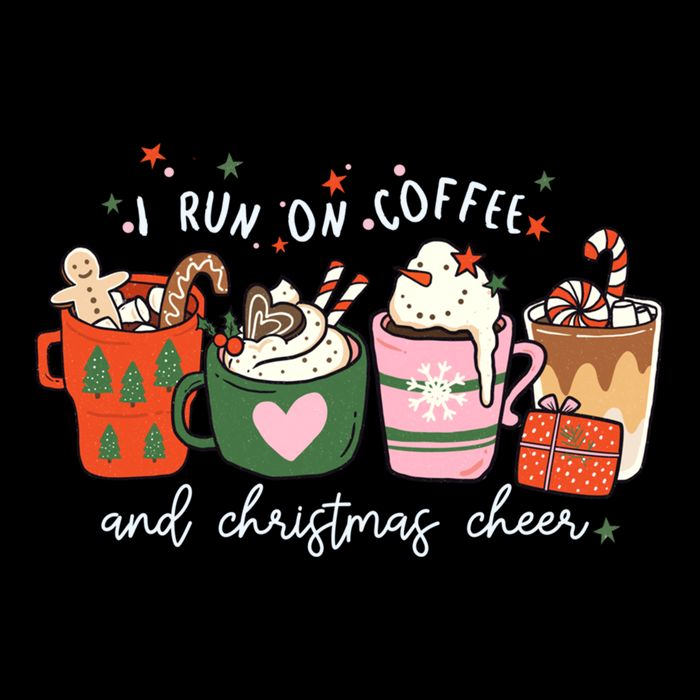 I Run On Coffee And Christmas Cheer Snowing Xmas Coffee Cups Meaningful Gift Impact Tech Backpack