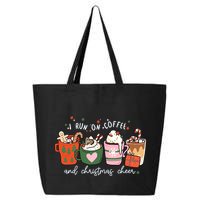 I Run On Coffee And Christmas Cheer Snowing Xmas Coffee Cups Meaningful Gift 25L Jumbo Tote