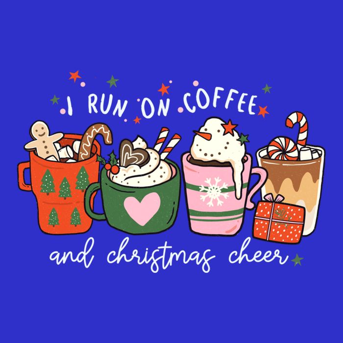 I Run On Coffee And Christmas Cheer Snowing Xmas Coffee Cups Meaningful Gift 16 in Basic Backpack