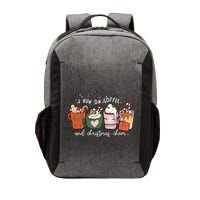 I Run On Coffee And Christmas Cheer Snowing Xmas Coffee Cups Meaningful Gift Vector Backpack