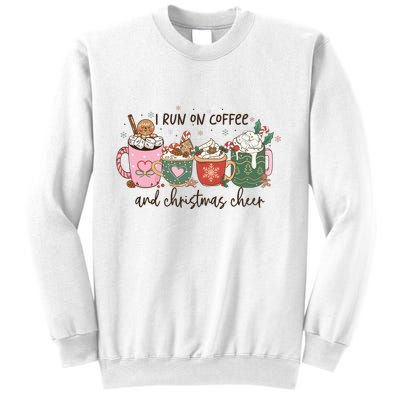 I Run On Coffee And Christmas Cheer Cute Holiday Sweatshirt