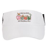 I Run On Coffee And Christmas Cheer Cute Holiday Adult Drive Performance Visor