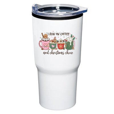 I Run On Coffee And Christmas Cheer Cute Holiday Tumbler