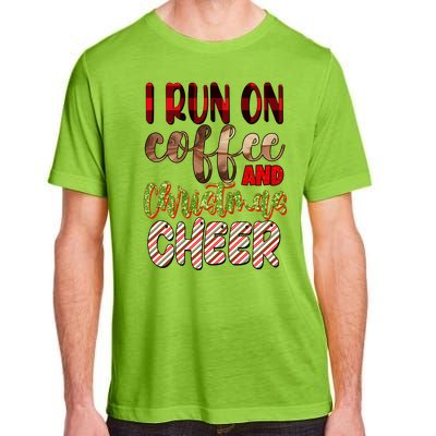 I Run On Coffee And Christmas Cheer Adult ChromaSoft Performance T-Shirt