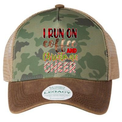 I Run On Coffee And Christmas Cheer Legacy Tie Dye Trucker Hat