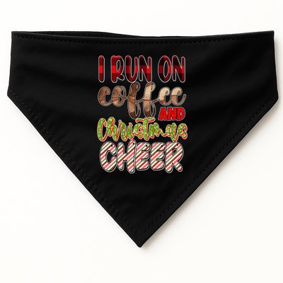 I Run On Coffee And Christmas Cheer USA-Made Doggie Bandana