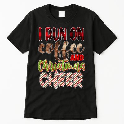 I Run On Coffee And Christmas Cheer Tall T-Shirt