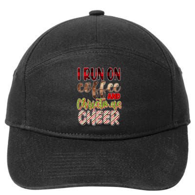 I Run On Coffee And Christmas Cheer 7-Panel Snapback Hat