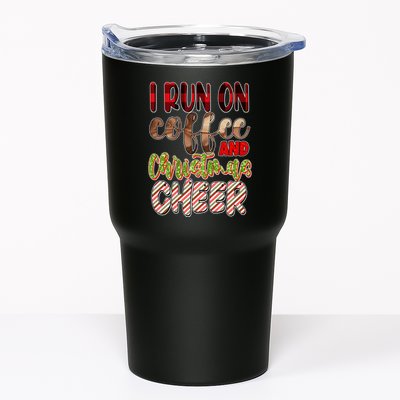 I Run On Coffee And Christmas Cheer Tumbler