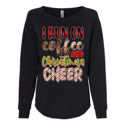 I Run On Coffee And Christmas Cheer Womens California Wash Sweatshirt