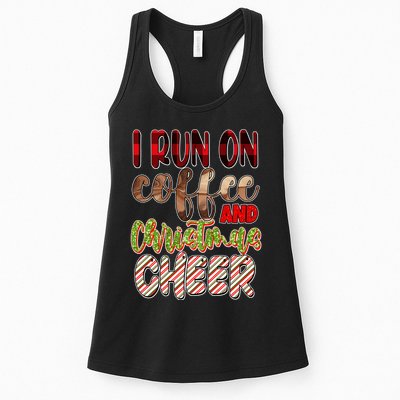 I Run On Coffee And Christmas Cheer Womens Tank Top