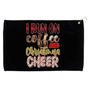 I Run On Coffee And Christmas Cheer Grommeted Golf Towel