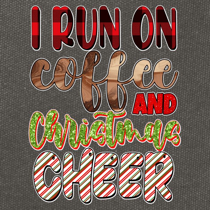 I Run On Coffee And Christmas Cheer Cotton Canvas Backpack