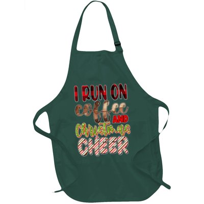 I Run On Coffee And Christmas Cheer Full-Length Apron With Pockets