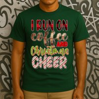 I Run On Coffee And Christmas Cheer T-Shirt
