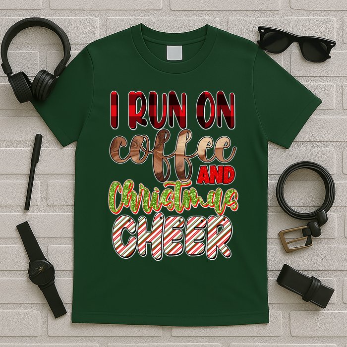 I Run On Coffee And Christmas Cheer T-Shirt