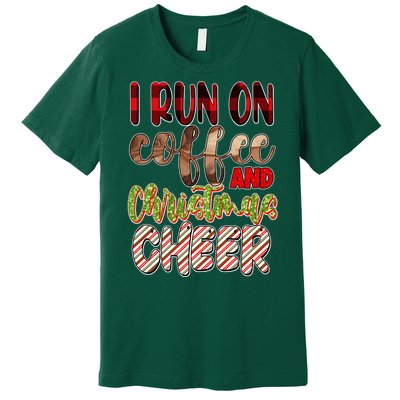 I Run On Coffee And Christmas Cheer Premium T-Shirt