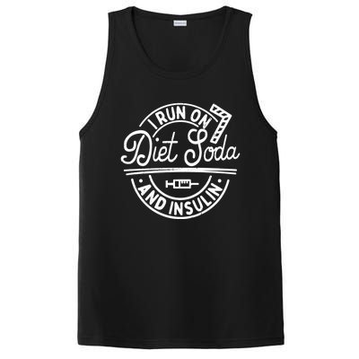 I Run On Diet Soda And Insulin Funny Diabetes Awareness Gift PosiCharge Competitor Tank