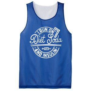 I Run On Diet Soda And Insulin Funny Diabetes Awareness Gift Mesh Reversible Basketball Jersey Tank