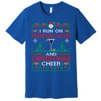 I Run On Espresso Martini And Christmas Cheer Ugly Sweater Gift Premium T-Shirt