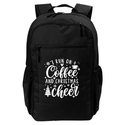 I Run On Coffee And Christmas Cheer Funny Coffee Lover Xmas Meaningful Gift Backpack