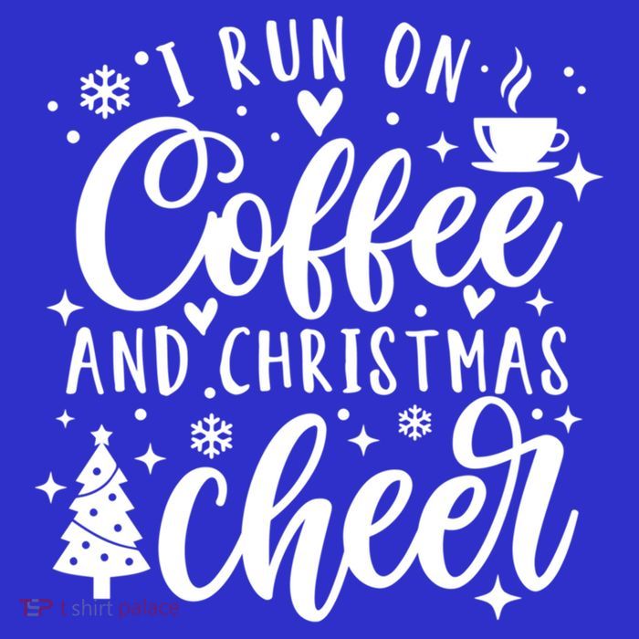 I Run On Coffee And Christmas Cheer Funny Coffee Lover Xmas Meaningful Gift Premium T-Shirt
