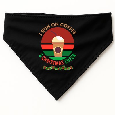I Run On Coffee And Christmas Cheer USA-Made Doggie Bandana