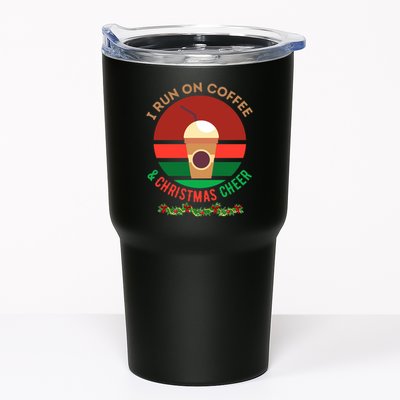 I Run On Coffee And Christmas Cheer Tumbler
