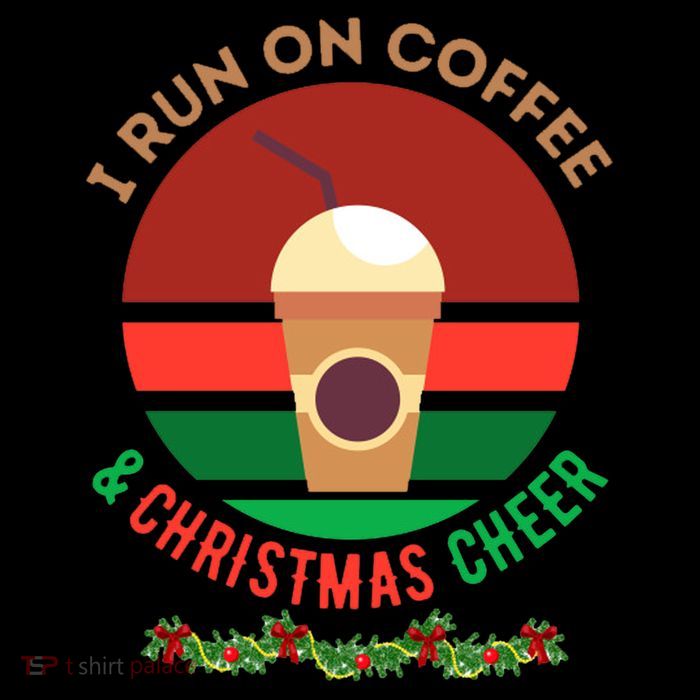 I Run On Coffee And Christmas Cheer Youth Performance Sprint T-Shirt