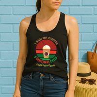 I Run On Coffee And Christmas Cheer Womens Tank Top