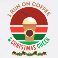 I Run On Coffee And Christmas Cheer Garment-Dyed Sweatshirt