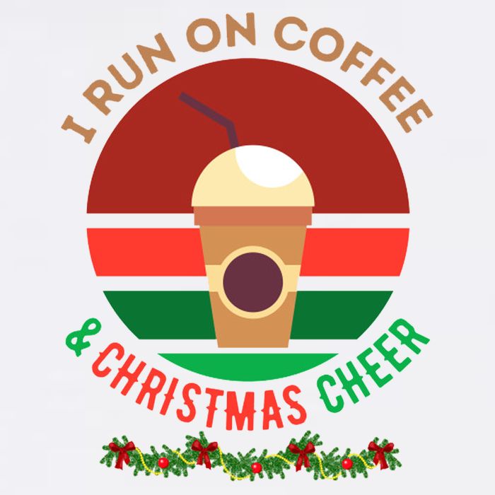 I Run On Coffee And Christmas Cheer Garment-Dyed Sweatshirt