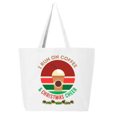 I Run On Coffee And Christmas Cheer 25L Jumbo Tote