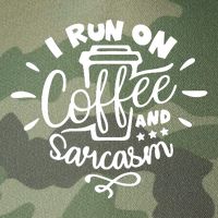 I Run On Coffee And Sarcasm Legacy Tie Dye Trucker Hat