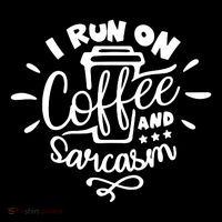 I Run On Coffee And Sarcasm Doggie Tank