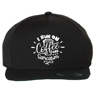 I Run On Coffee And Sarcasm Wool Snapback Cap