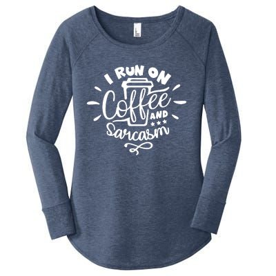 I Run On Coffee And Sarcasm Women's Perfect Tri Tunic Long Sleeve Shirt