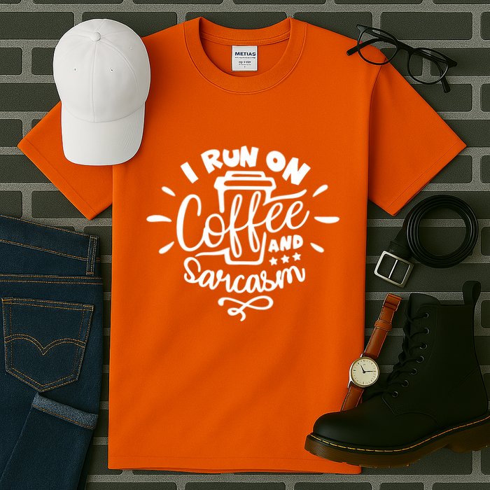 I Run On Coffee And Sarcasm Tall T-Shirt