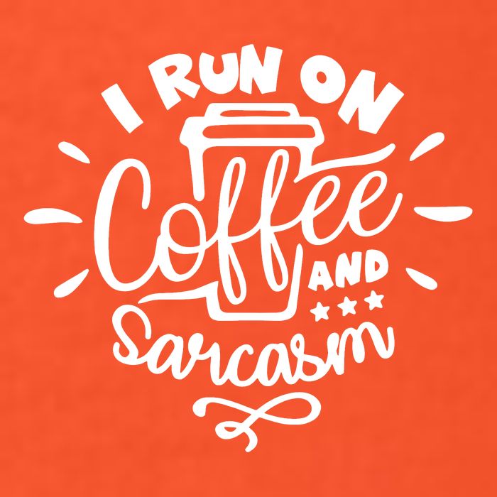 I Run On Coffee And Sarcasm Short Acrylic Beanie
