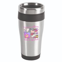 I Run On Caffeine Chaos And Cuss Words 16oz Travel Tumbler