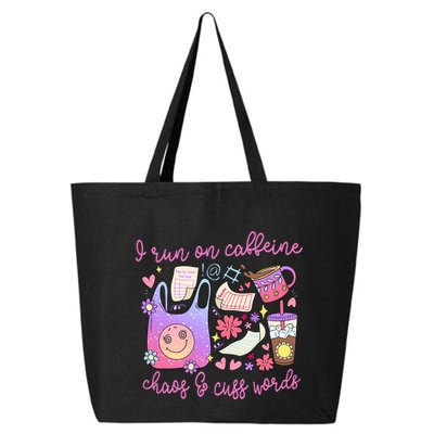I Run On Caffeine Chaos And Cuss Words 25L Jumbo Tote