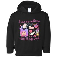 I Run On Caffeine Chaos And Cuss Words Toddler Hoodie