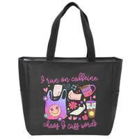 I Run On Caffeine Chaos And Cuss Words Zip Tote Bag