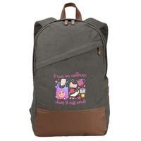 I Run On Caffeine Chaos And Cuss Words Cotton Canvas Backpack