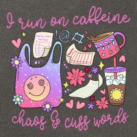 I Run On Caffeine Chaos And Cuss Words Cotton Canvas Backpack