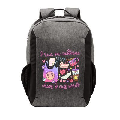 I Run On Caffeine Chaos And Cuss Words Vector Backpack